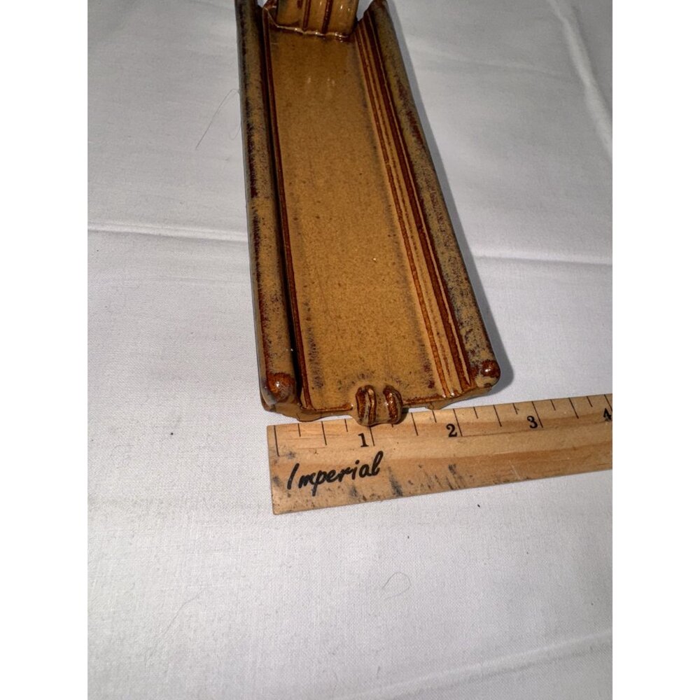 Vintage Ceramic Incense Holder With Scroll Design studio art pottery handmade ru - Picture 8 of 8